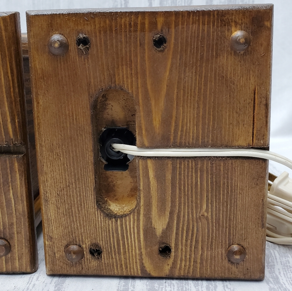 Handmade Wood Night Light Lamp Lantern with 4 Interchangeable Panels 2 Boxes - Picture 11 of 16
